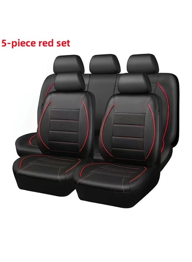 Universal Premium Faux Leather Car Seat Covers Black 5 Seats For SUVs And Vans - Image 1